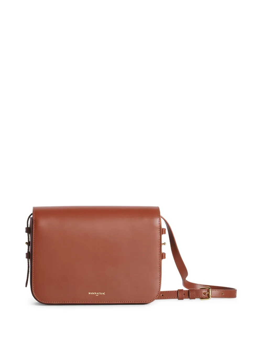 Maison Kitsuné Fox-embellished Cross Body Bag In Brown