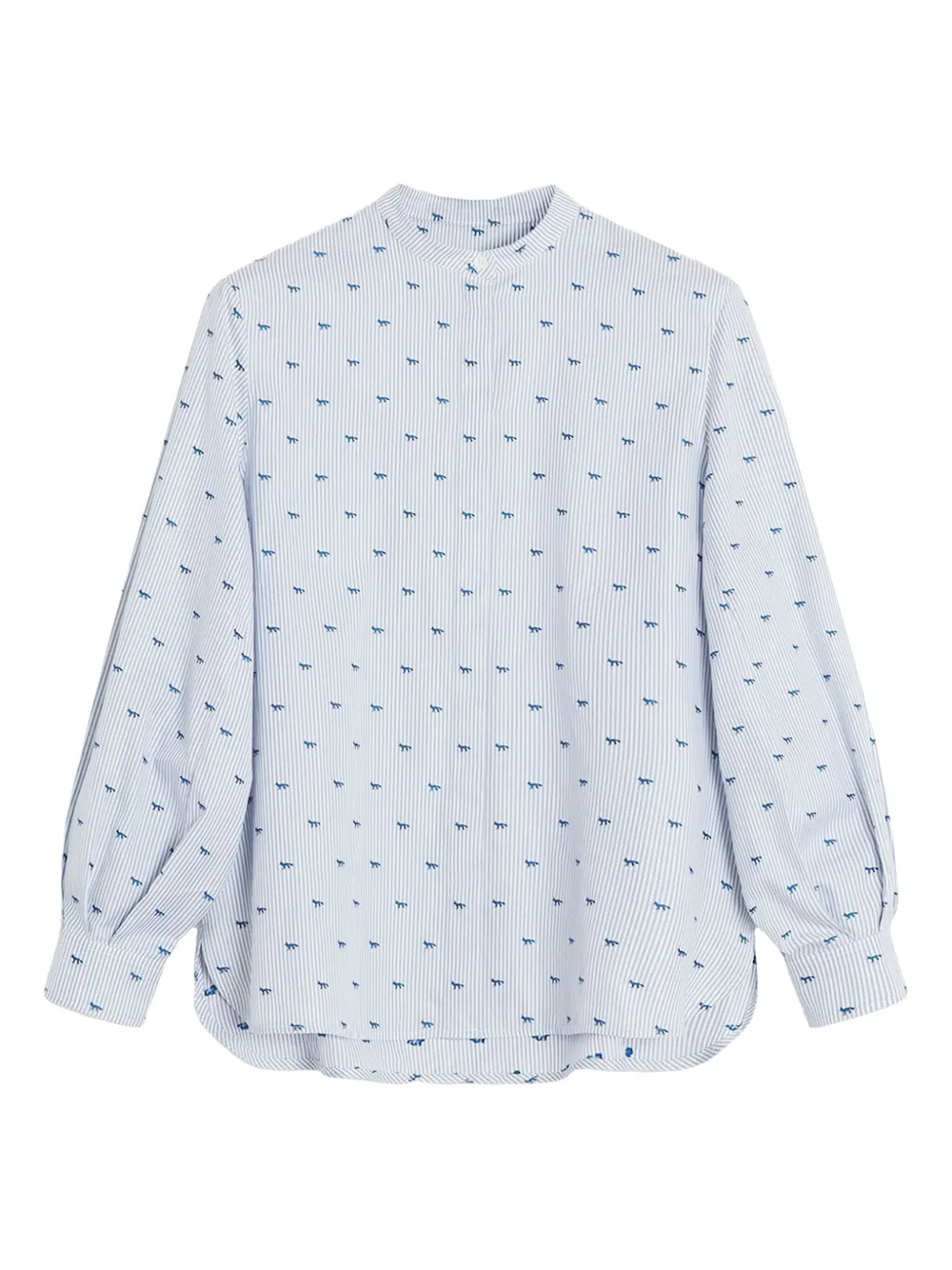 Maison Kitsuné T-shirt met vossenprint Grijs