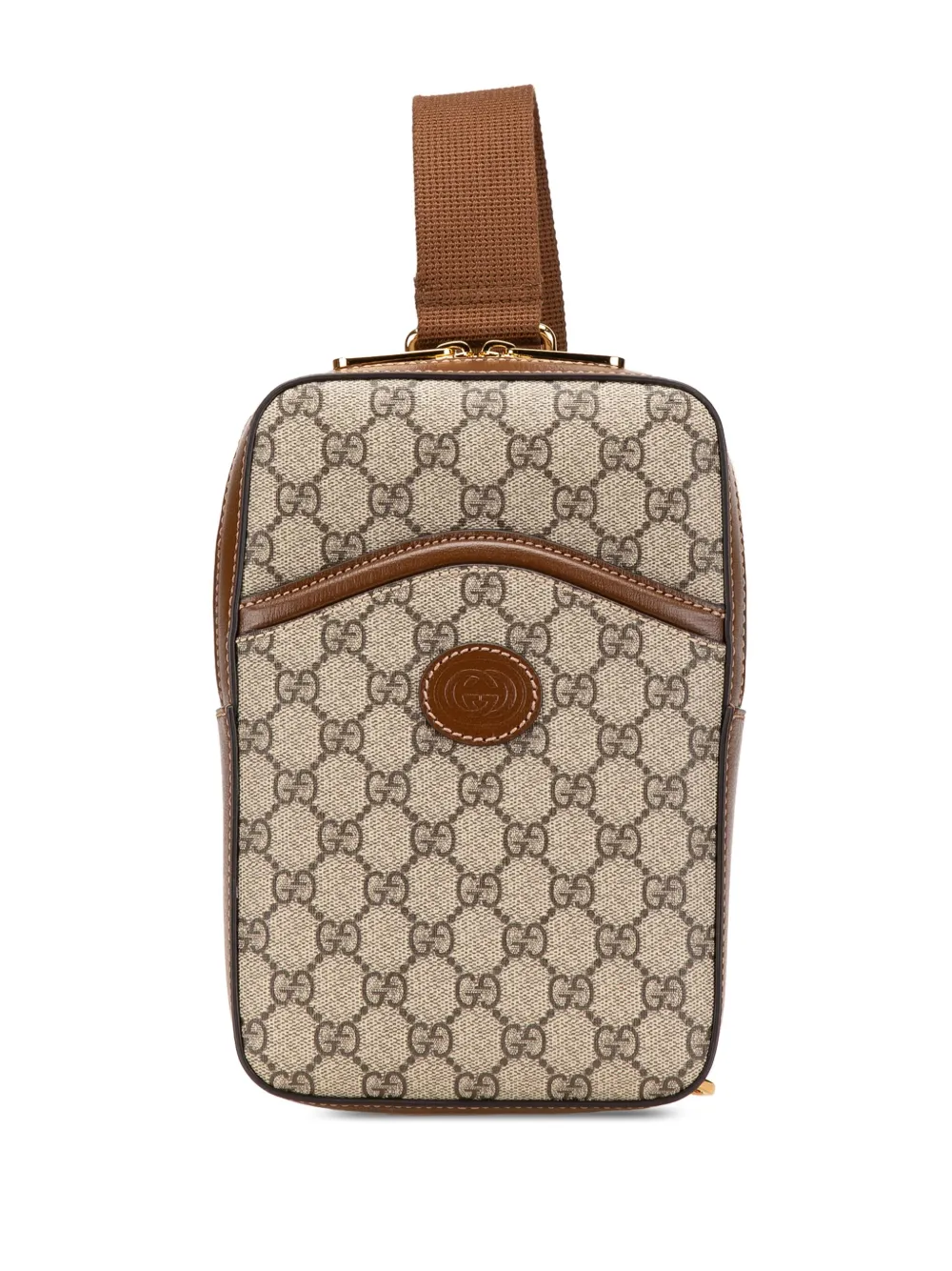 Gucci Pre-Owned 2016-2024 GG Supreme Interlocking G Sling Bag Gucci Pre-Owned 2016-2024 GG Supreme Interlocking G Sling Bag