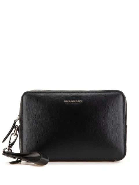 Burberry Pre-Owned 2000-2017 Leather Double Zip Wristlet clutch bag