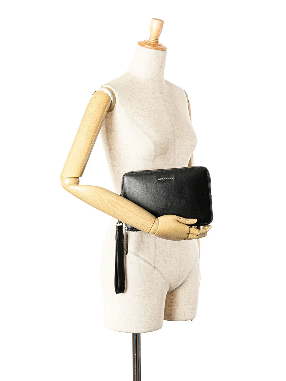 Burberry Pre-Owned 2000-2017 Leather Double Zip Wristlet clutch bag | Pre-Owned | Image 2