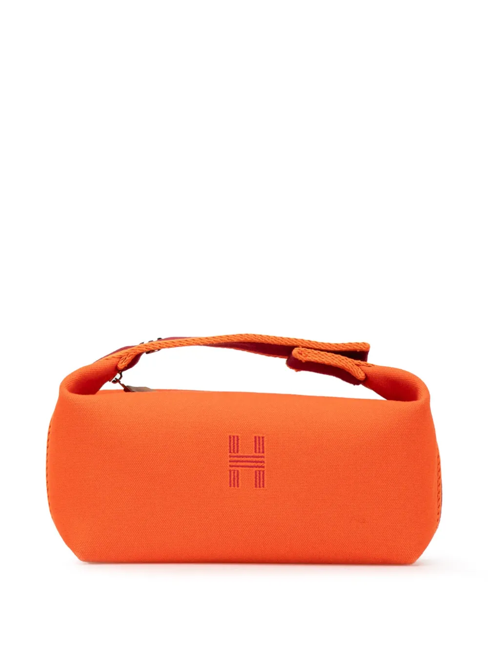 Hermès Pre-Owned 2012-2024 Small Toile Bride A Brac vanity bag - オレンジ Hermès Pre-Owned 2012-2024 Small Toile Bride A Brac vanity bag - オレンジ