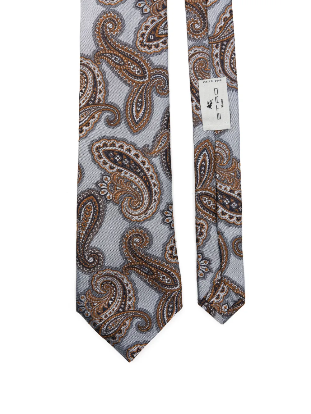 ETRO silk tie - Grijs
