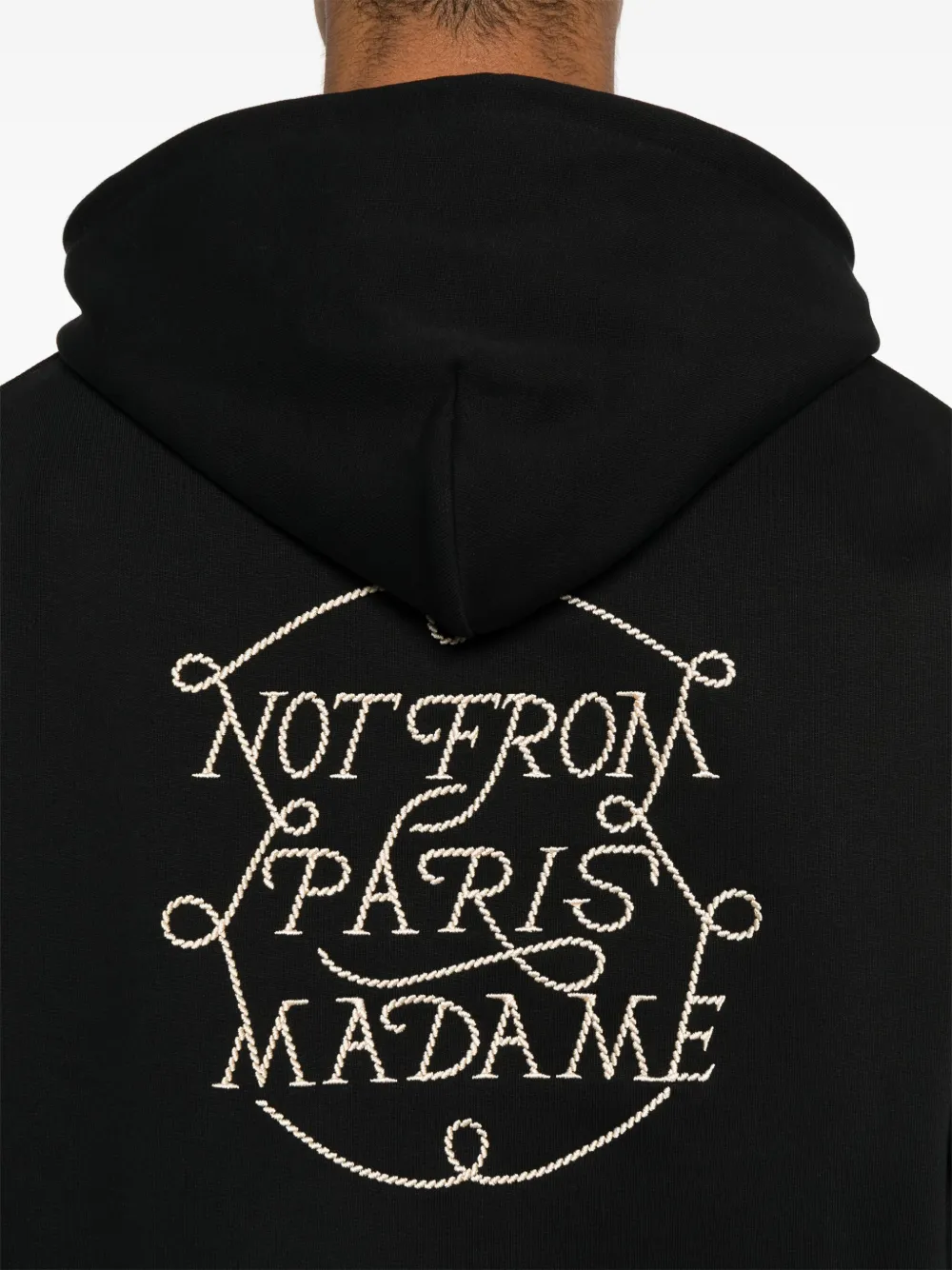 Drôle De Monsieur Slogan hoodie Zwart