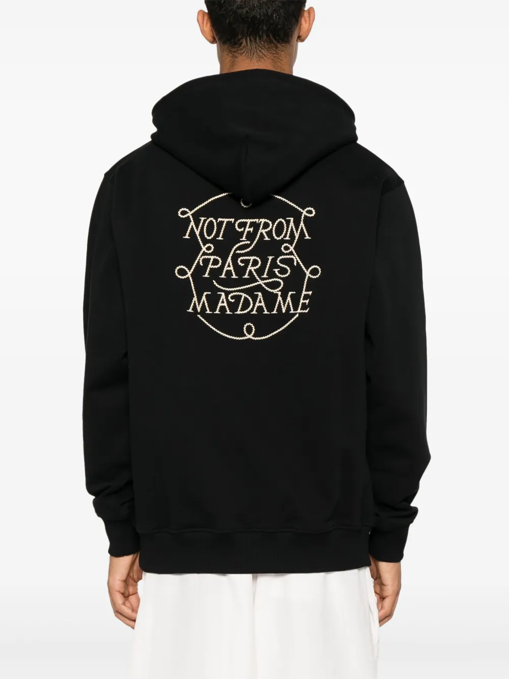 Drôle De Monsieur Slogan hoodie Zwart