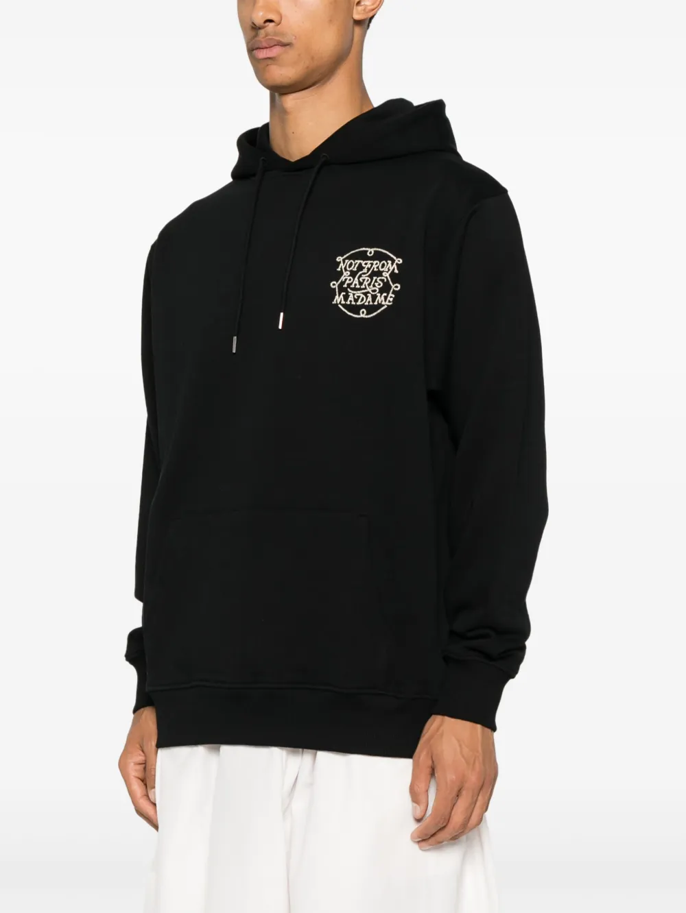 Drôle De Monsieur Slogan hoodie Zwart