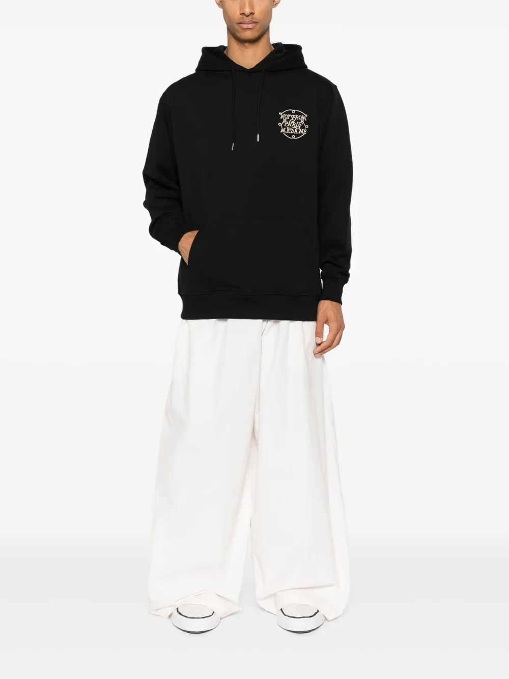 Drôle De Monsieur Slogan hoodie Zwart