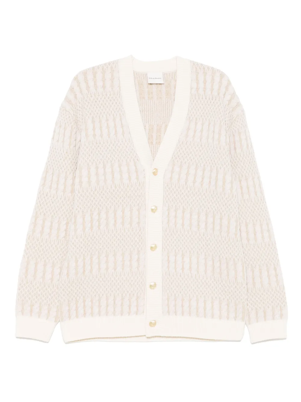 Drôle De Monsieur merino wool cardigan Beige