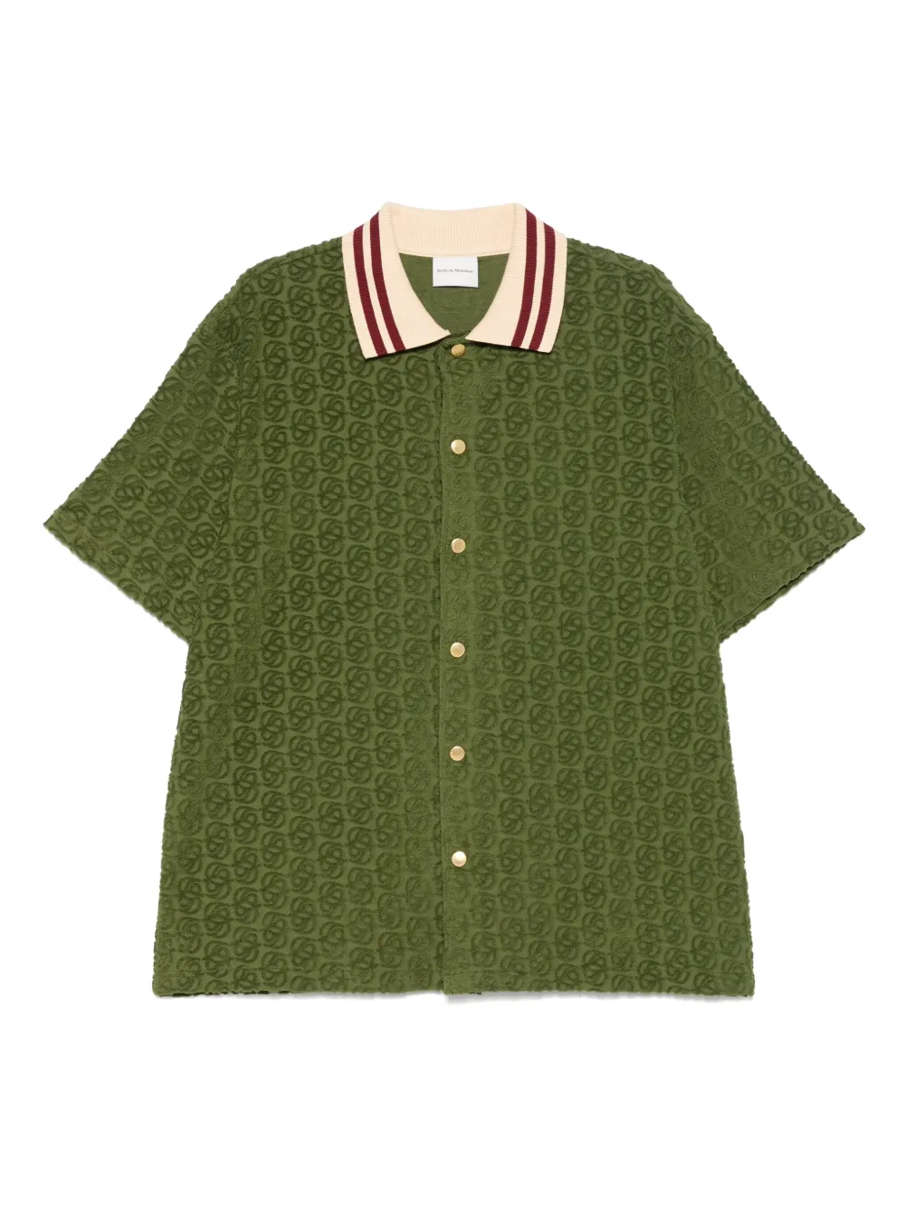 Drôle De Monsieur contrasting-collar shirt Groen