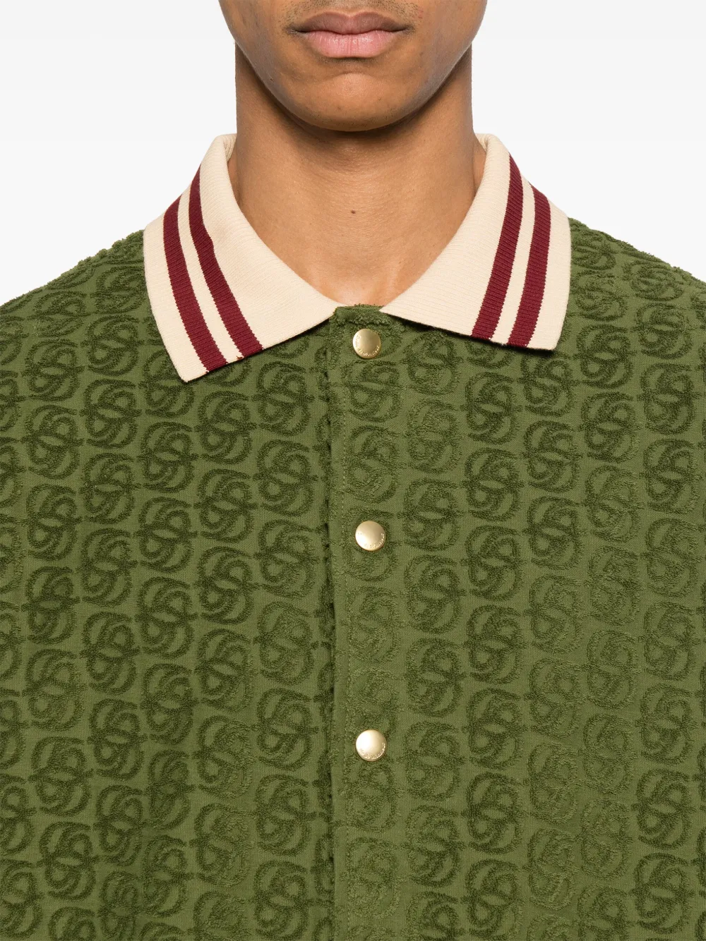 Drôle De Monsieur Overhemd met contrasterende kraag Groen