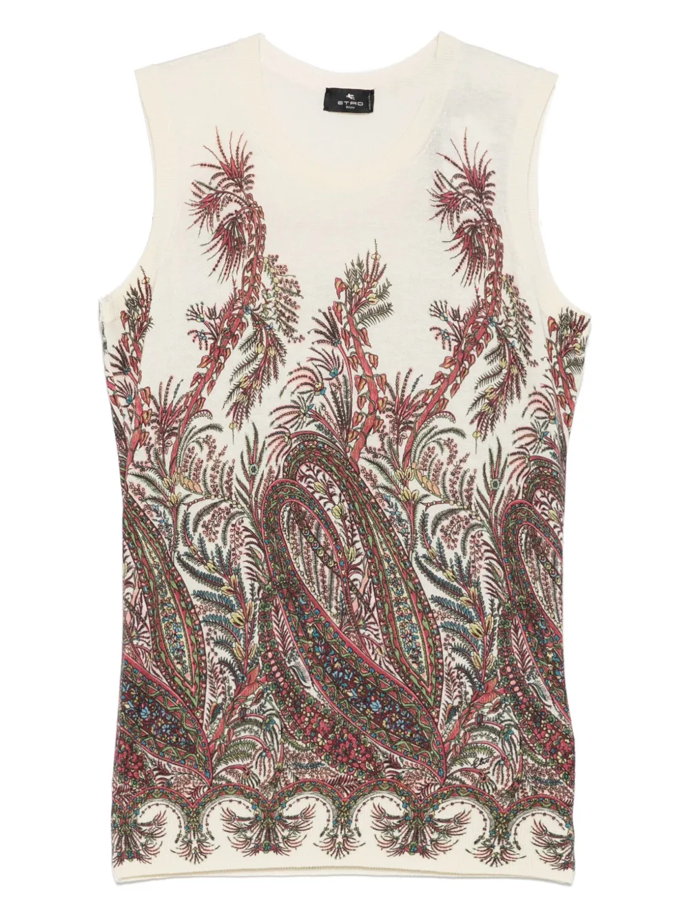 ETRO Top met paisley-print Beige