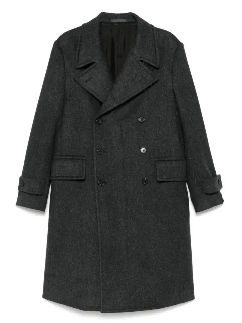 Caruso wool double-breasted coat