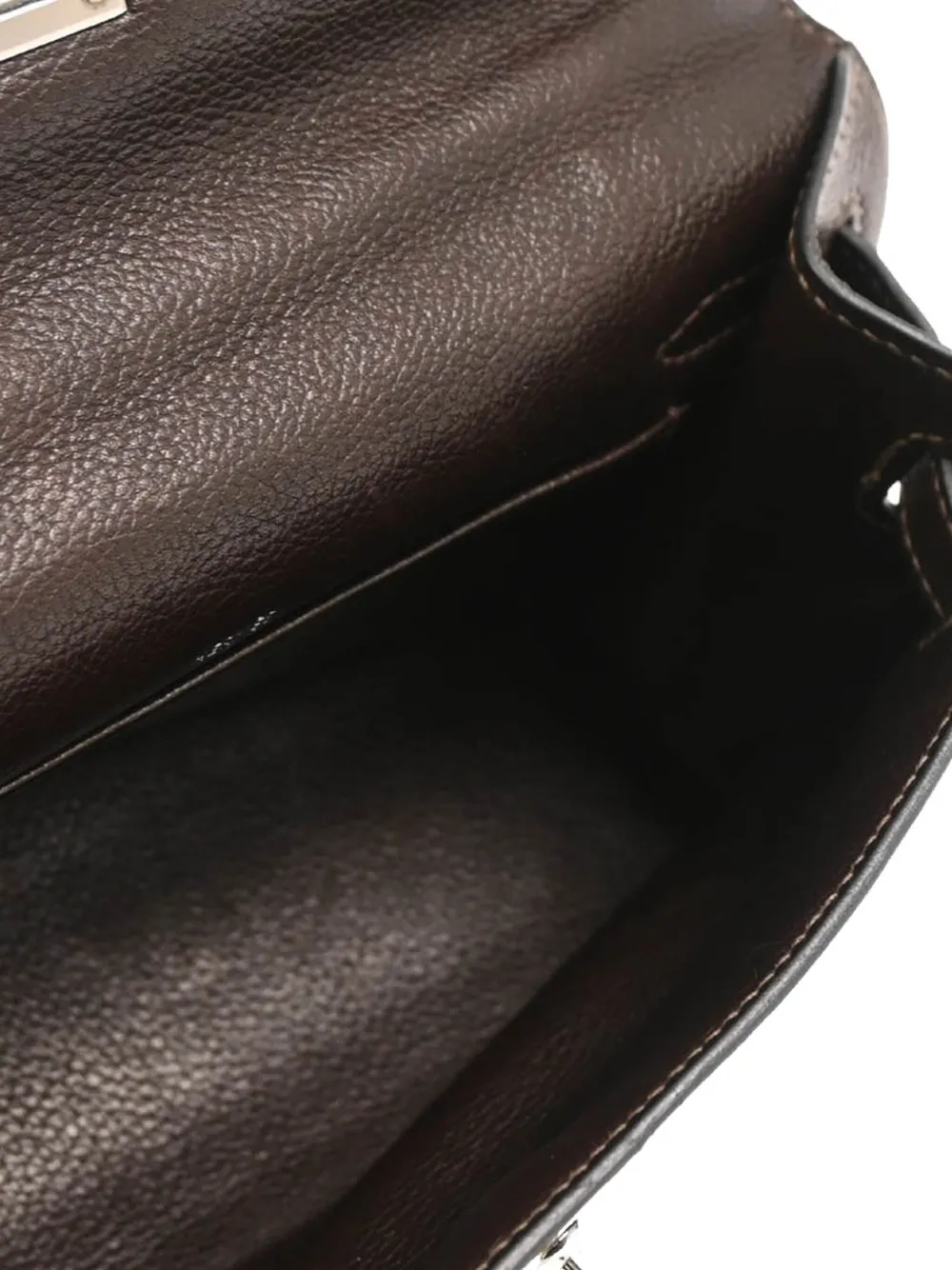 Pre-owned Hermes 2005 Kelly Pochette Tote Bag In Brown