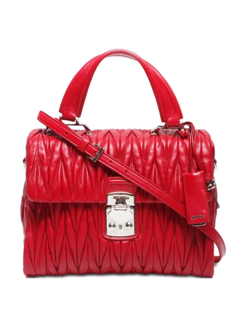 Miu Miu Pre-Owned 2015-2020s matelassé tote bag