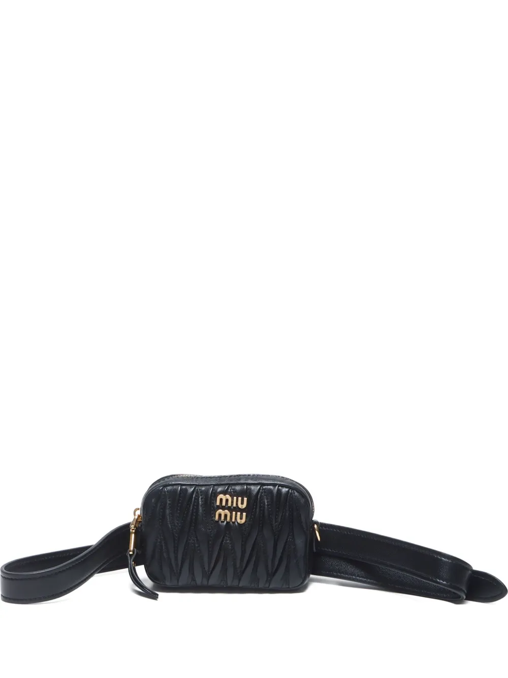 Miu Miu Pre-Owned 2020-2024 small matelassé belt bag | Black | Image 1
