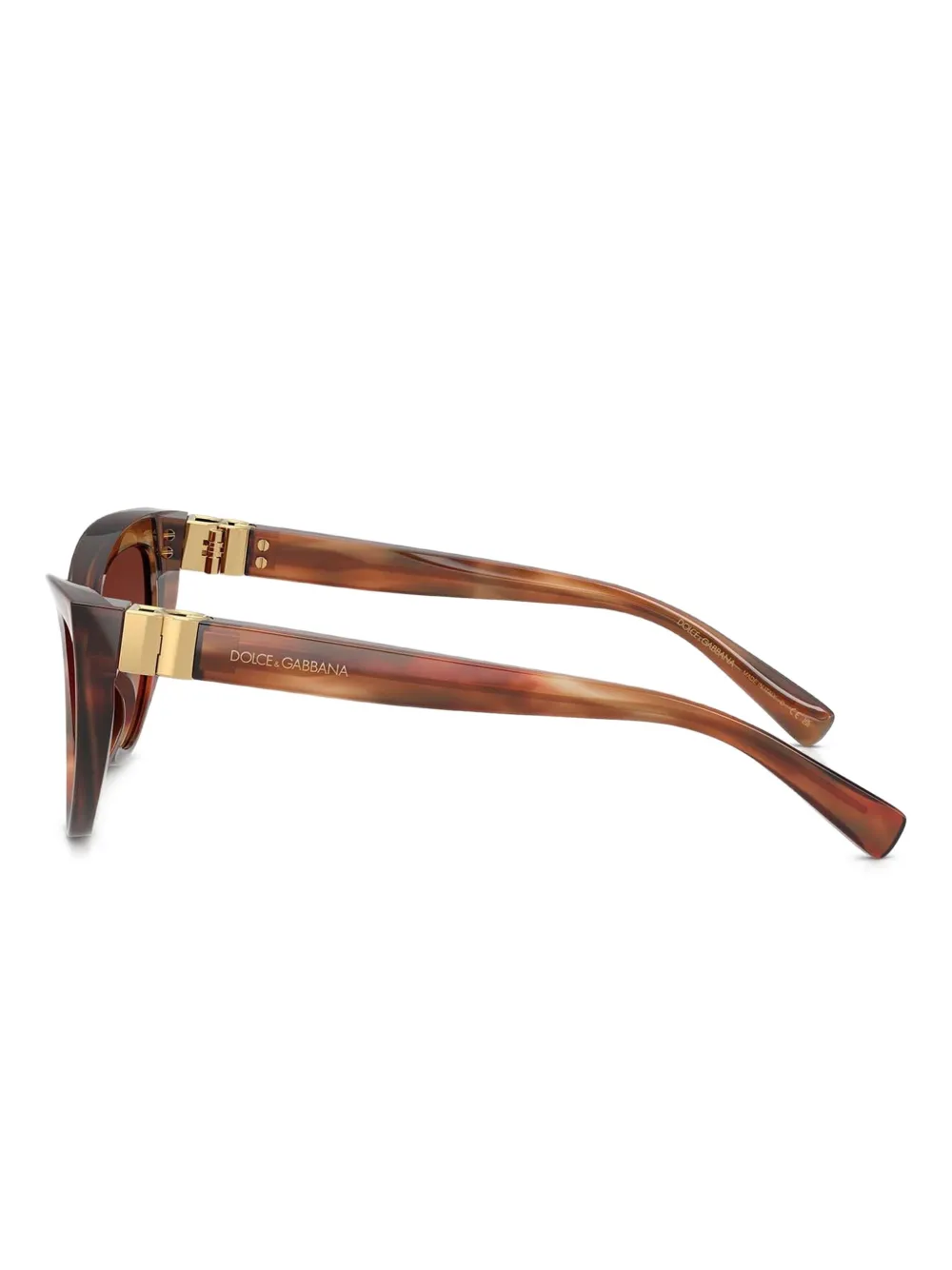 Dolce & Gabbana Eyewear Zonnebril met cat-eye montuur Bruin