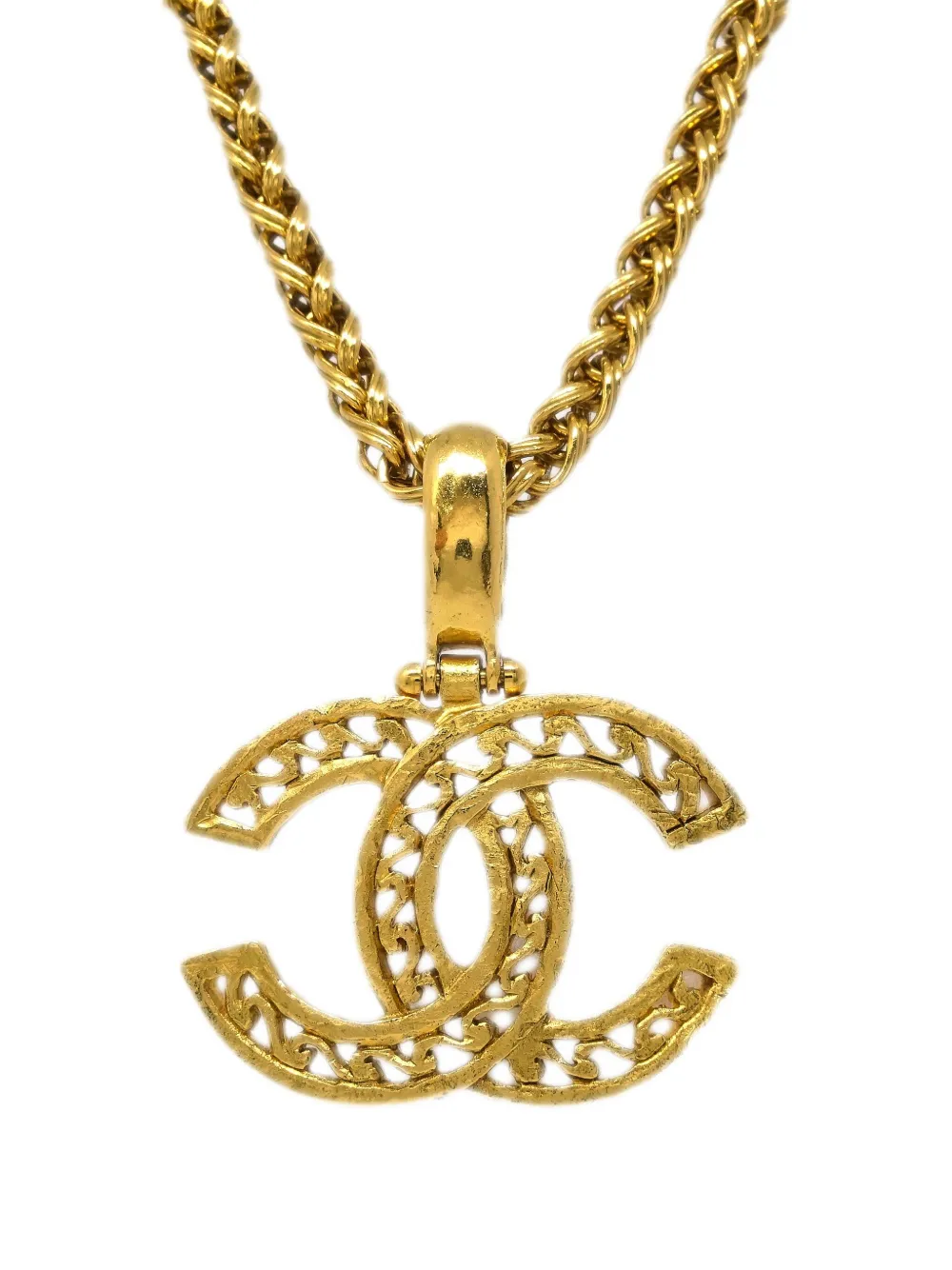 CHANEL Pre-Owned collier à pendentif cœur CC (1995) | Image 2