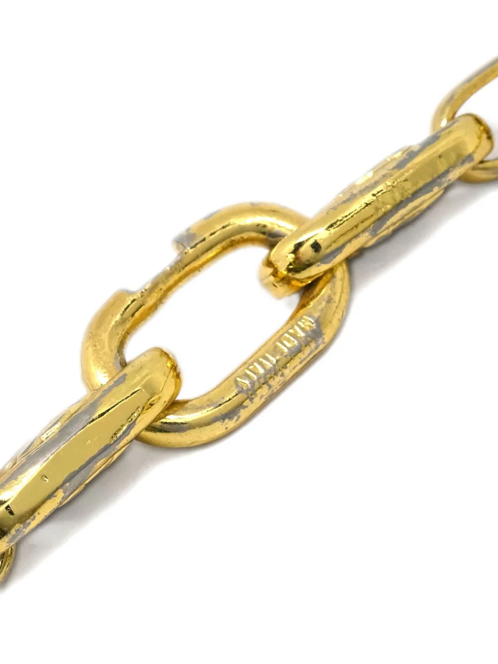 Pre-owned Celine 1990-2000s Triomphe-engraved Necklace In Gold