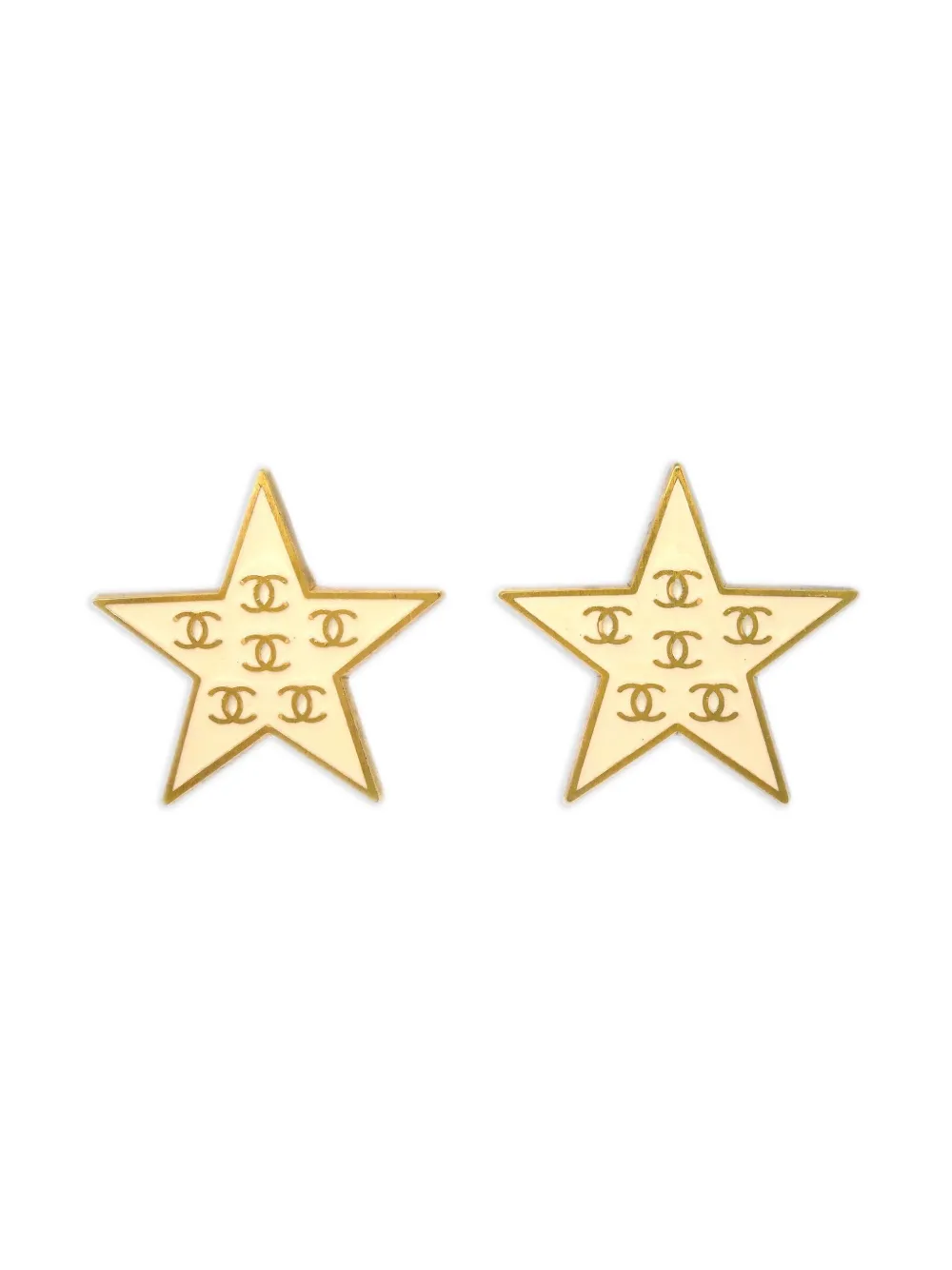 CHANEL Pre-Owned boucles d'oreilles à motif étoile CC (2001) | or | Image 1