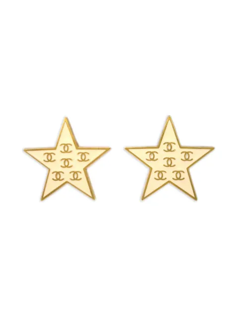 CHANEL Pre-Owned 2001 CC star-motif earrings