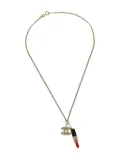 CHANEL Pre-Owned 2004 lipstick-charm necklace - Gold