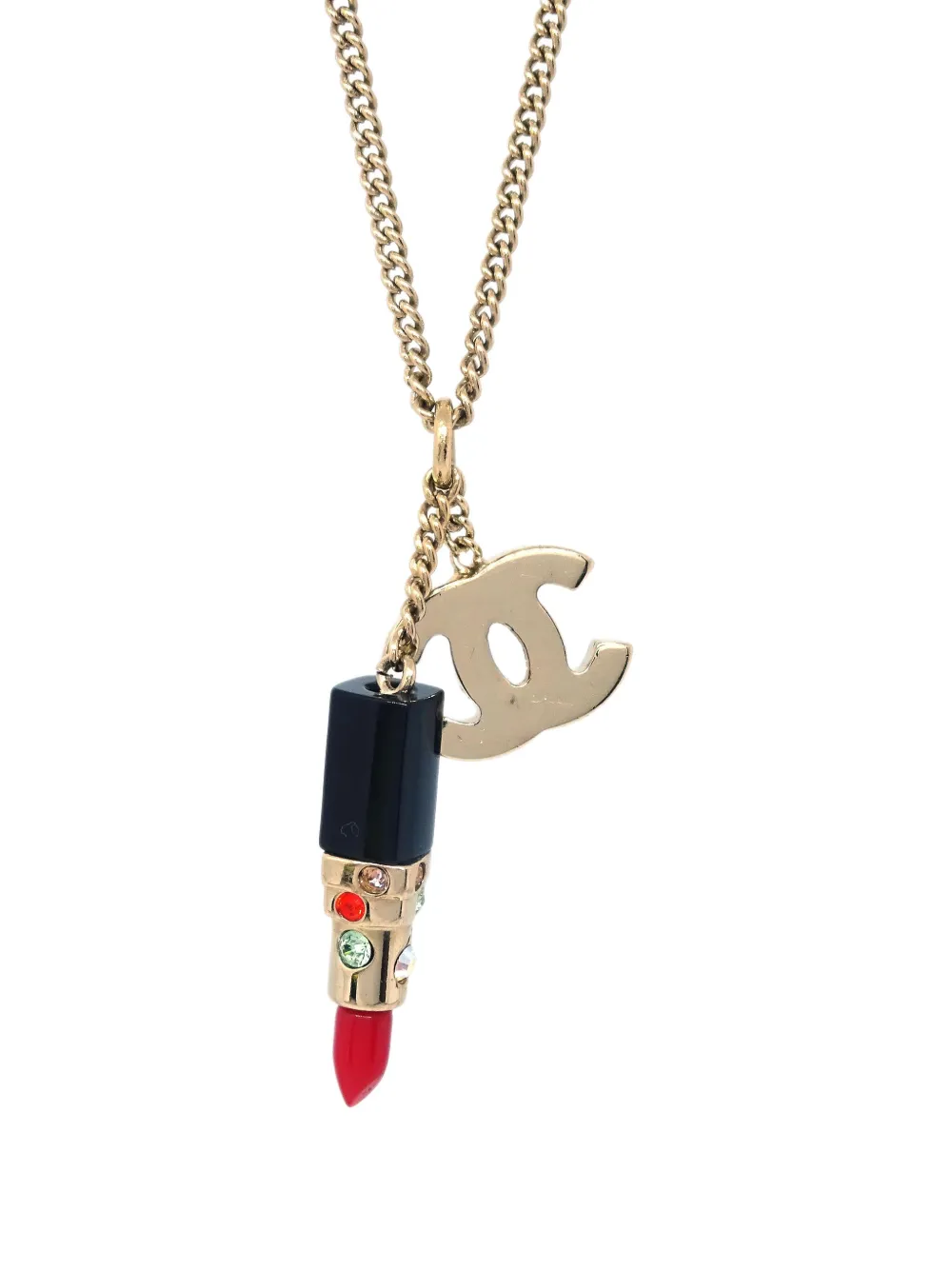 CHANEL Pre-Owned collier à breloque rouge à lèvres (2004) | Image 2