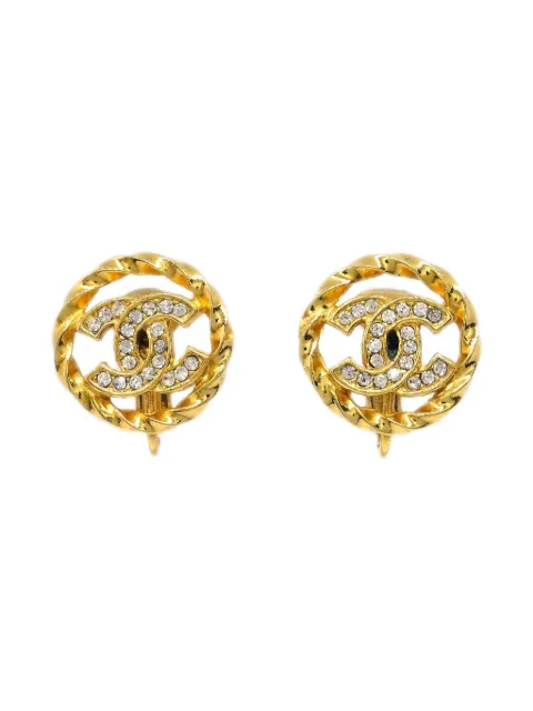 CHANEL Pre-Owned 1990-2000s CC clip-on earrings