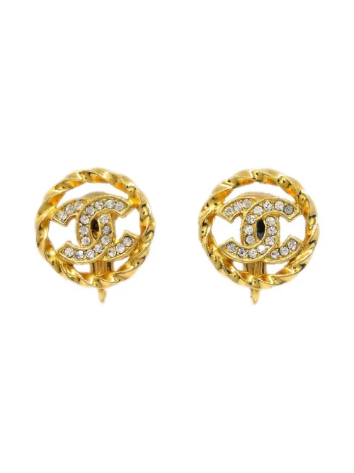 Boucles d'oreilles à clip CC (années 1990-2000) - CHANEL Pre-Owned - Modalova