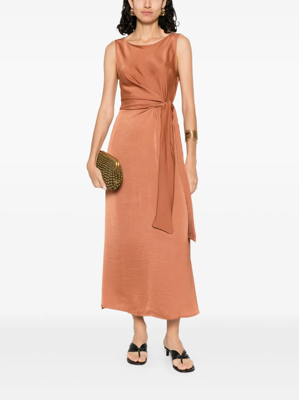 MOUTAKI sleeveless dress - Bruin