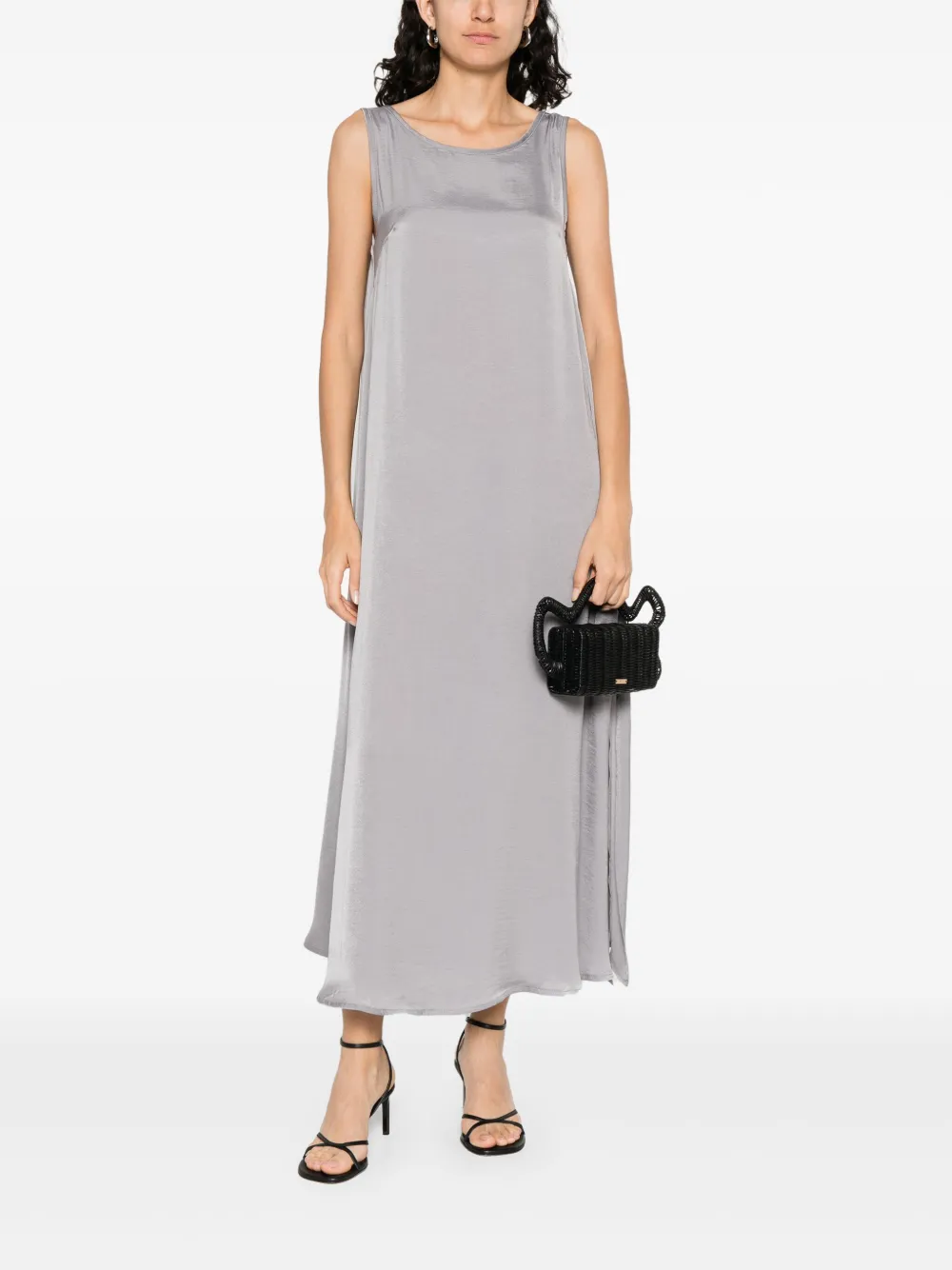 MOUTAKI satin midi dress - Grijs