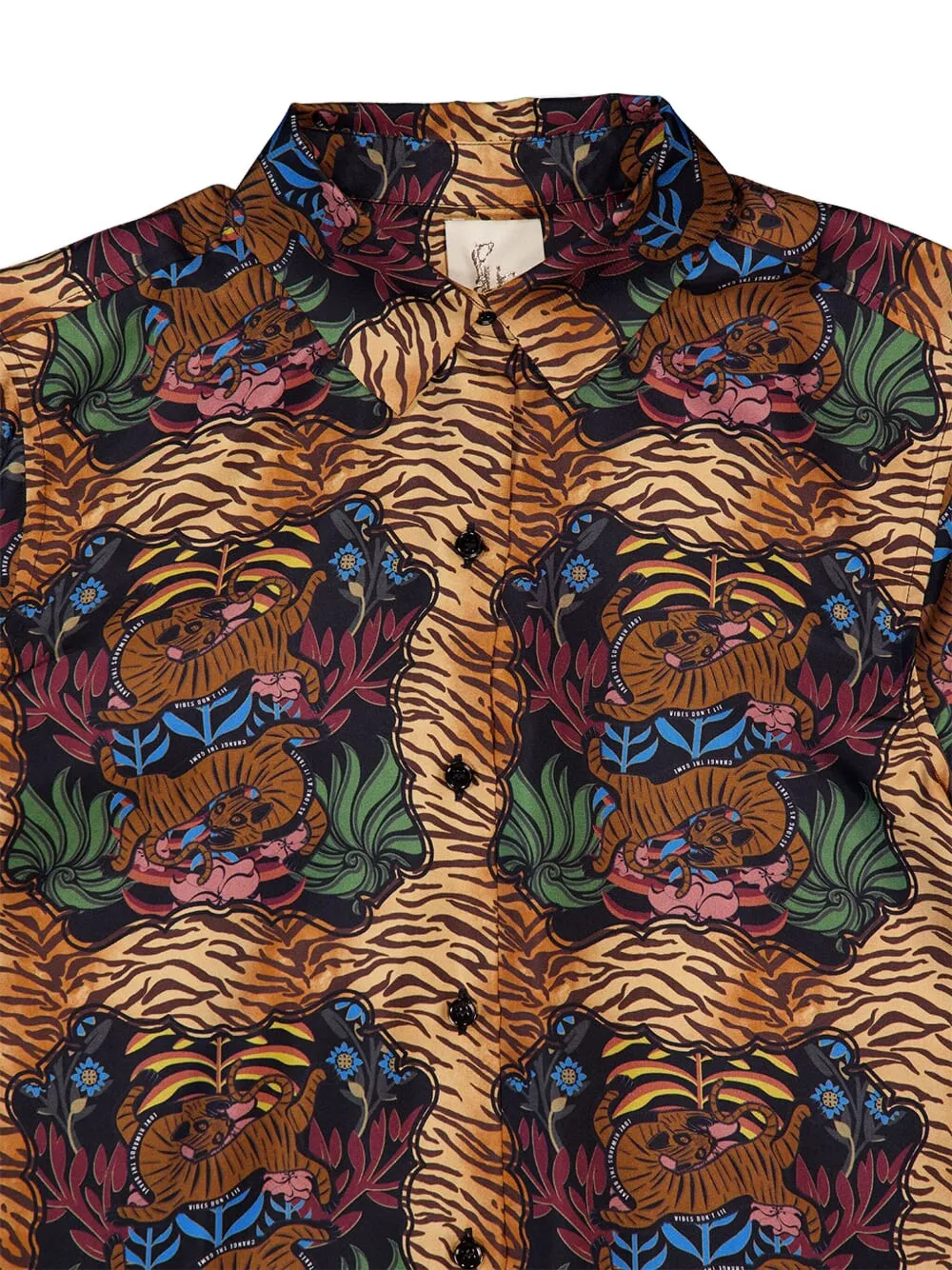 Paula Tiger-print Button-up Shirt In Brown