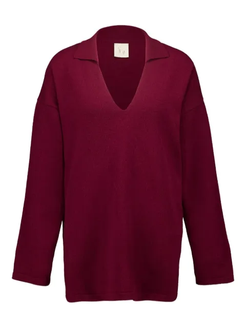 PAULA plunge-collar sweater