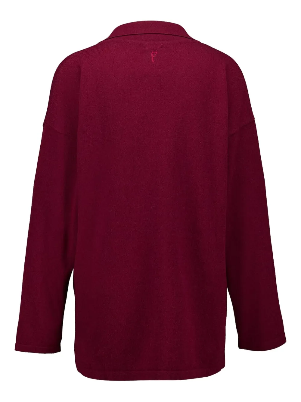 Paula Plunge-collar Sweater In Red