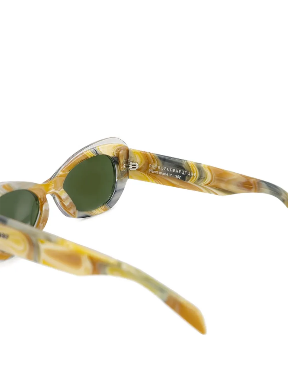 Retrosuperfuture Izipho zonnebril met cat-eye montuur Geel