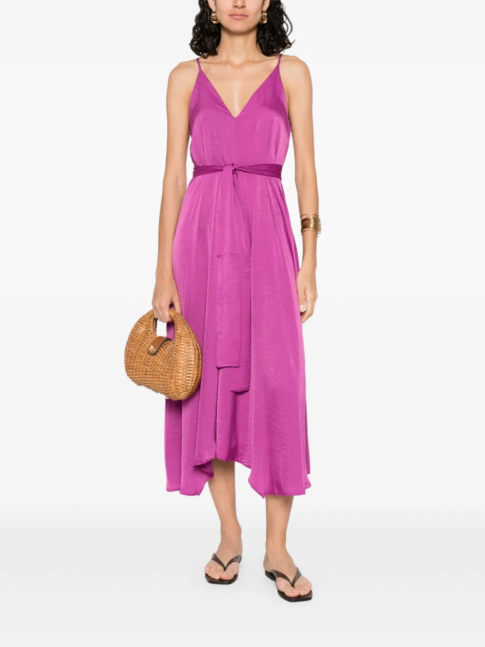 MOUTAKI v-neck dress - Paars