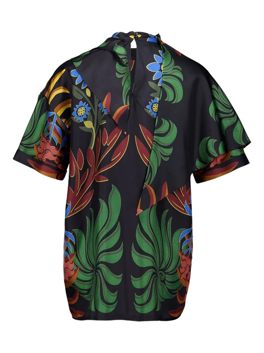 PAULA Shirt met bloemenprint - Zwart