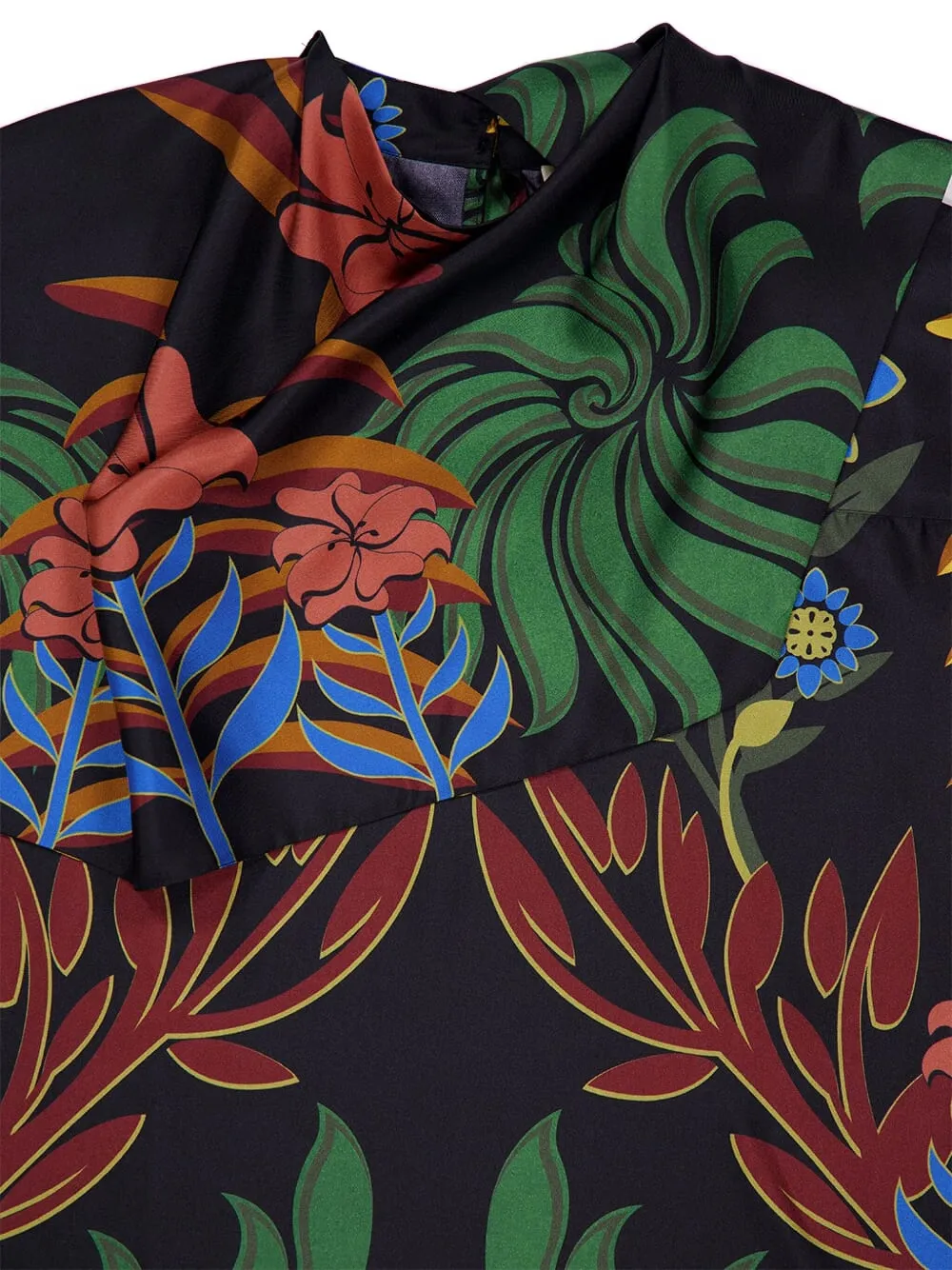 Paula Floral-print Blouse In Black