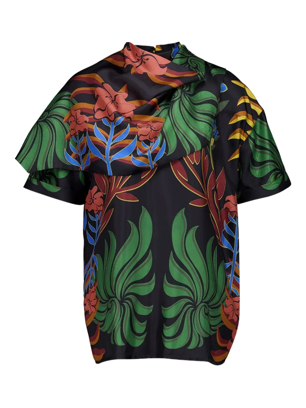 Paula Floral-print Blouse In Black