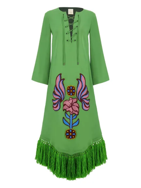 PAULA embroidered chenille dress 