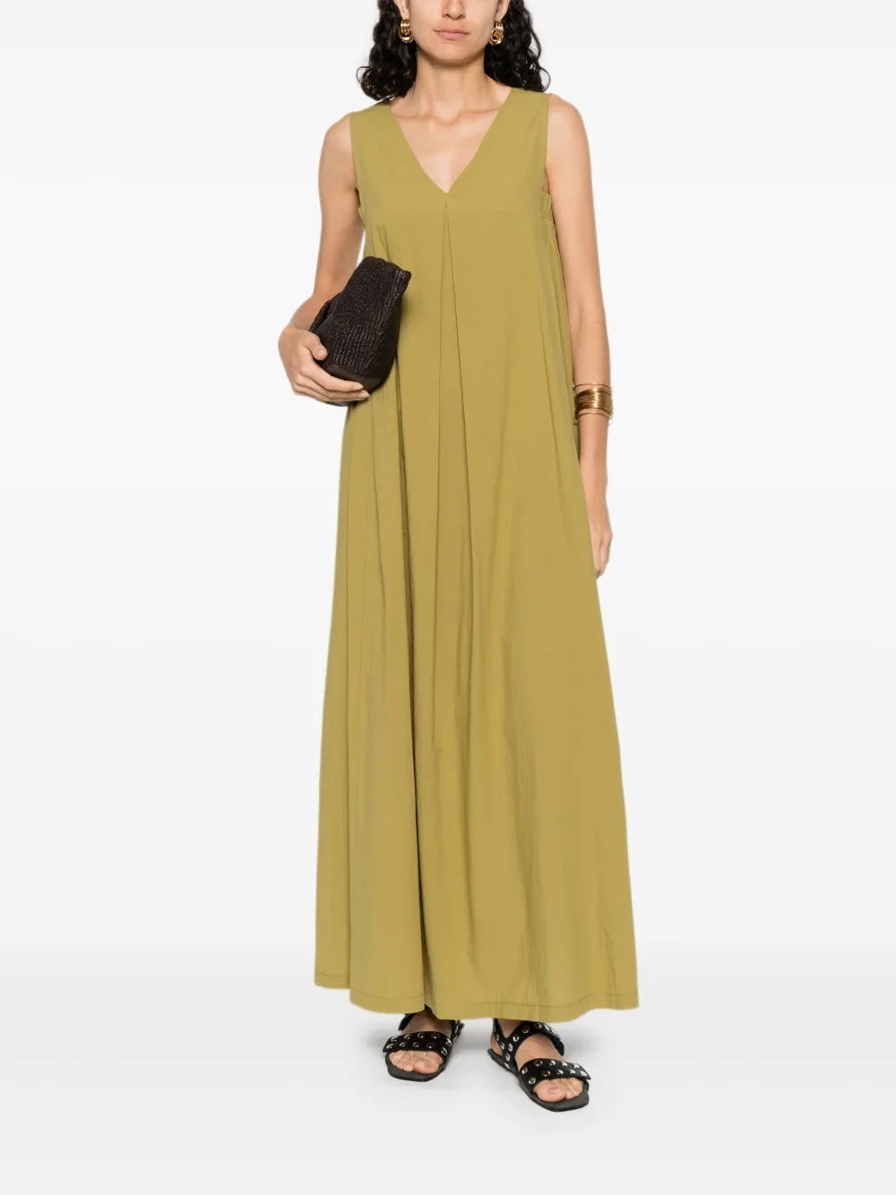 MOUTAKI v-neck dress - Groen