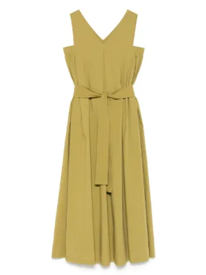 GCDS gathered-detail Sleeveless Cotton Dress | Green | FARFETCH