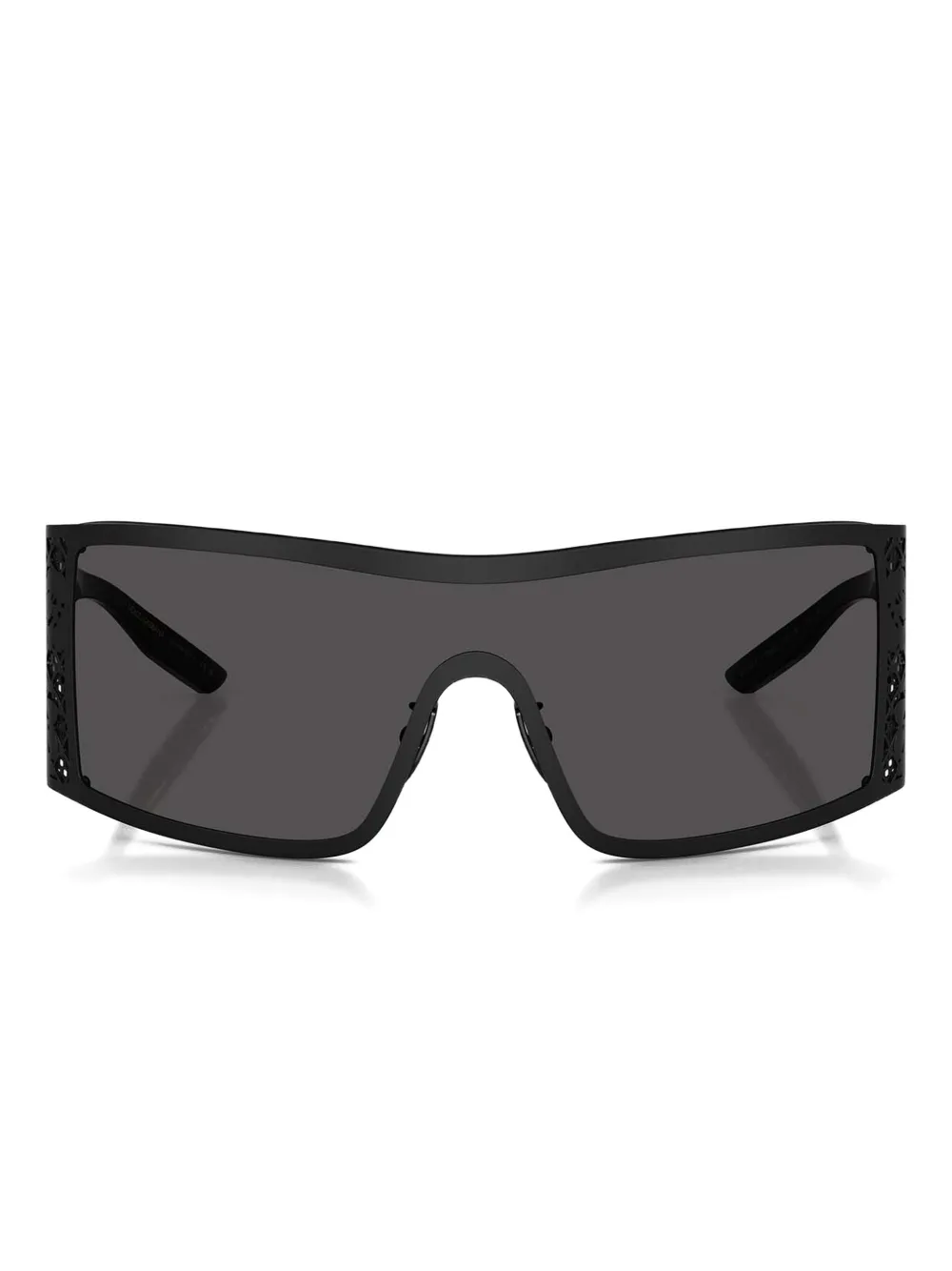 Dolce & Gabbana Shield-frame Sunglasses In Black