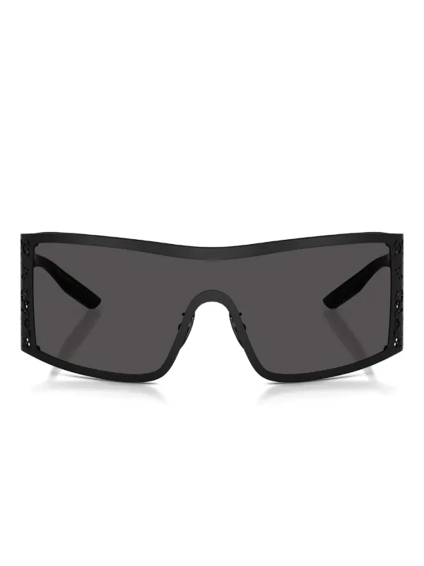 Dolce & Gabbana Black Graphic Shield Sunglasses Dolce & Gabbana Pillow Shield Sunglasses | Bloomingdale main image 4