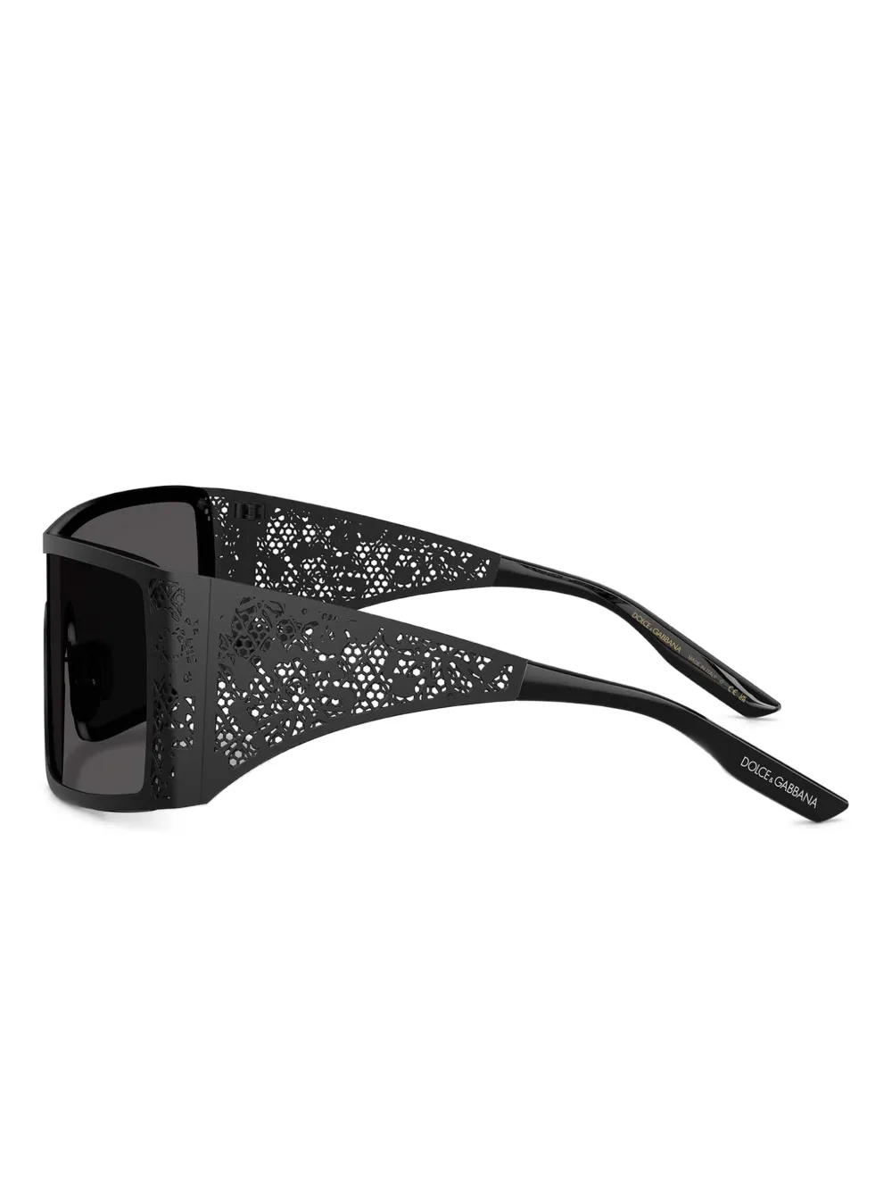 Dolce & Gabbana Shield-frame Sunglasses In Black
