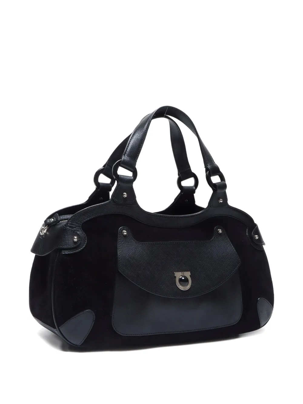 Pre-owned Ferragamo 1990-2010 Gancini-plaque Handbag