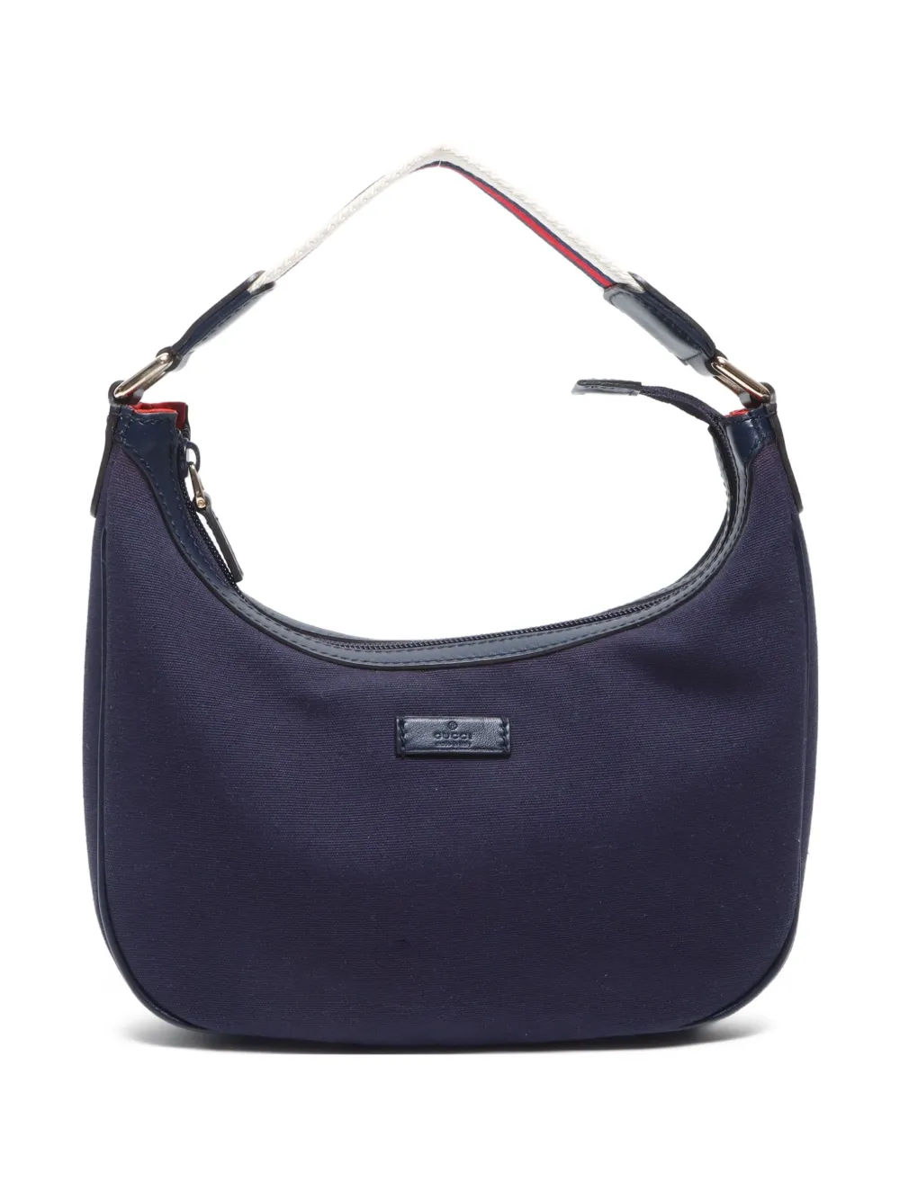 Gucci Pre-Owned 2015-2020 logo-patch canvas shoulder bag | Blue | Image 1
