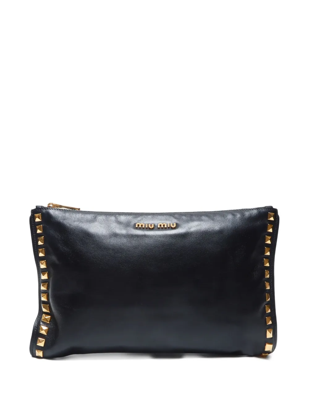 Pre-owned Miu Miu 2010s Stud-embellished Clutch Bag