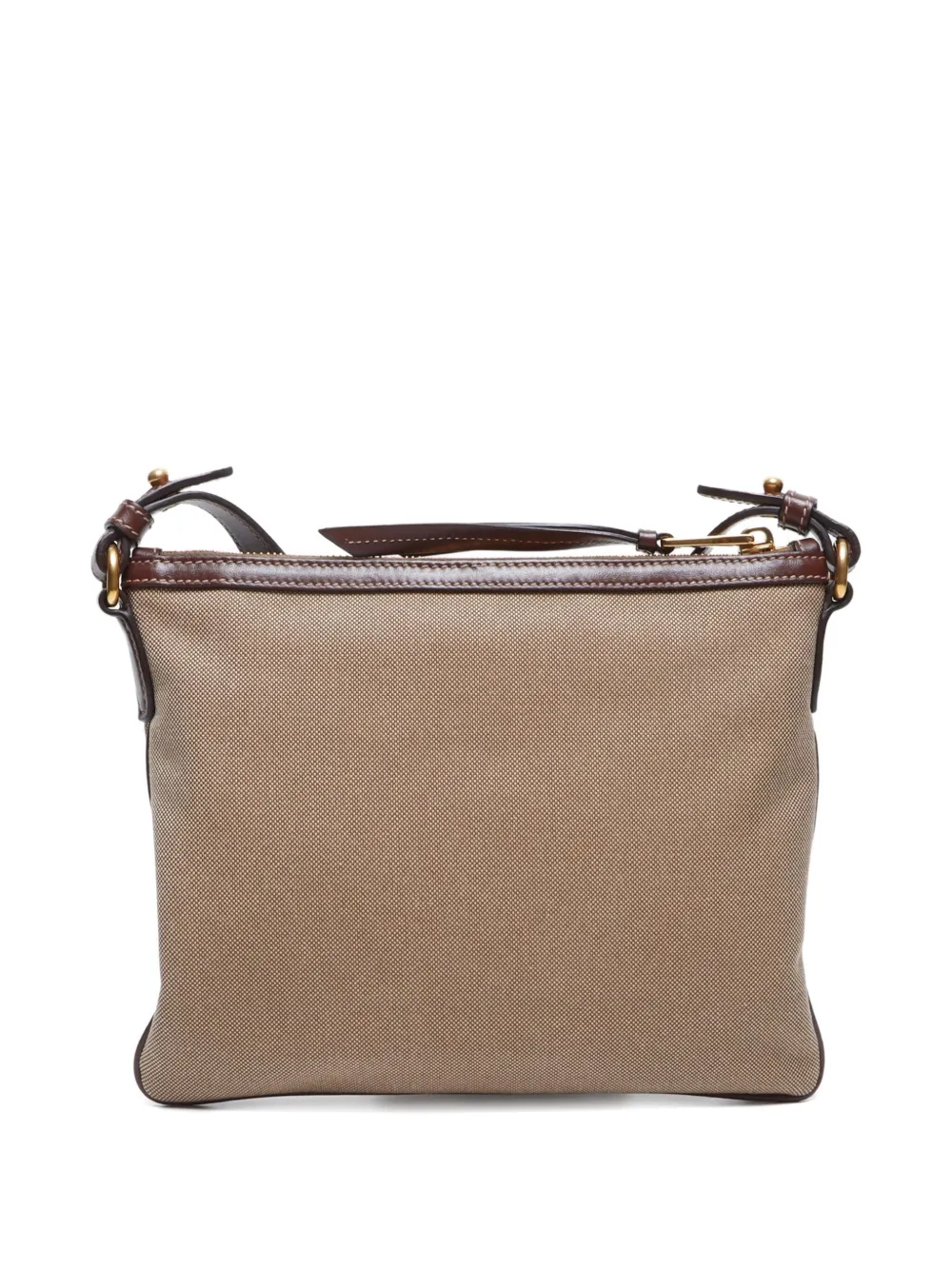 Pre-owned Prada 2010-2020s Logo-jacquard Cross Body Bag In Neutral