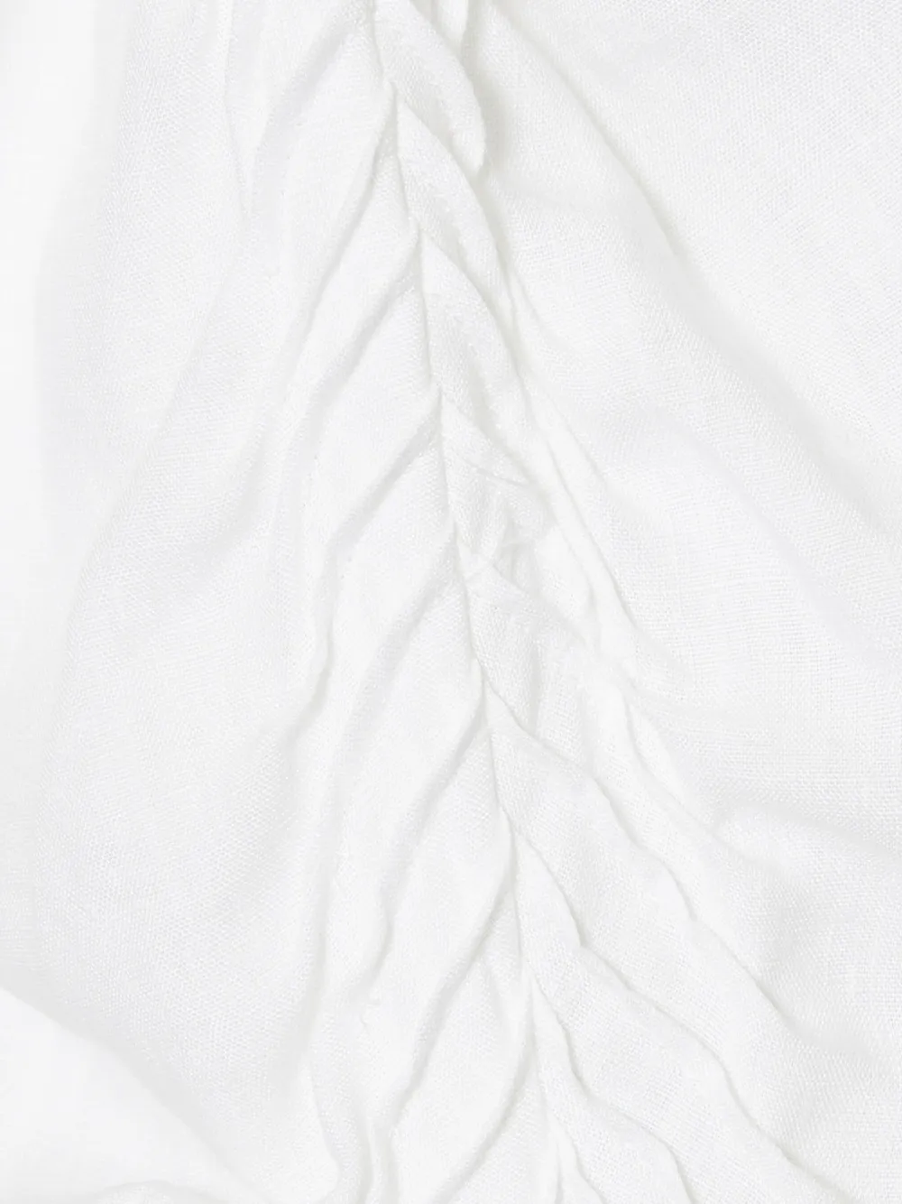 Gabriela Hearst Puff-sleeve Pleated Midi Dress In White