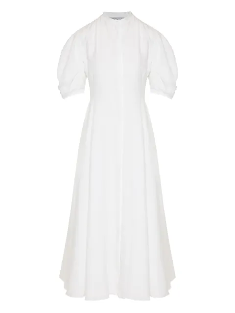Gabriela Hearst puff-sleeve pleated midi dress